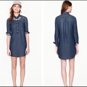 J. Crew Denim Chambray Keeper Shirt Tunic Dress 6